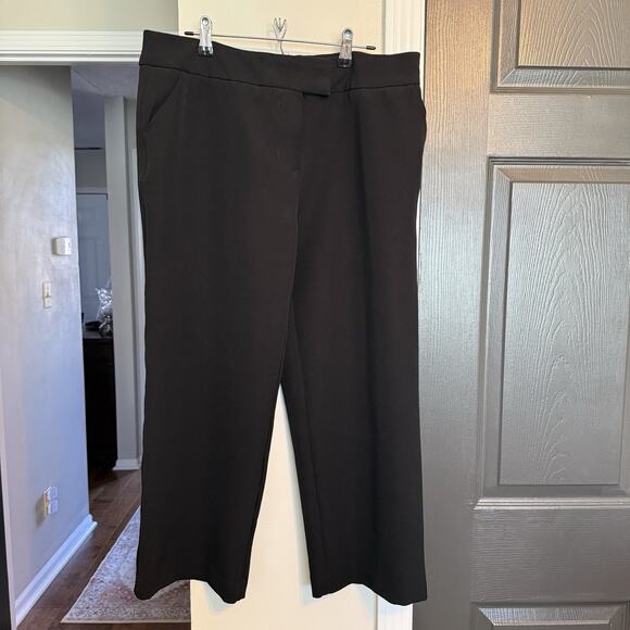 Liz Claiborne Emma Classic Black Ankle Pants Size 12 Staple Office Essential - Picture 1 of 13